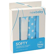 Cotton, Printed Softy 70×70 cm 4 pcs turquoise and white - Cloth Nappies