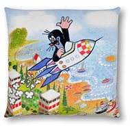 Pillow Mole 30x30 cm, rocket - Pillow