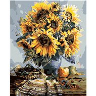 Diamondi - Diamond painting - Sunflower flower in autumn and winter, 40x50 cm, without frame and wit - Diamond Painting