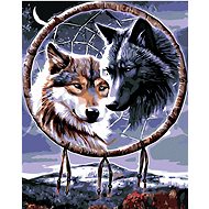 Diamondi - Diamond painting - WOLVES WITH TALISMAN, 40x50 cm, without frame and without canvas shut  - Diamond Painting