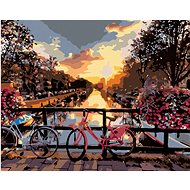 Diamondi - WHEELS AND FLOWERS, 40x50 cm, off canvas on frame - Diamond Painting