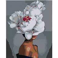 Diamondi - WOMAN WITH A WHITE FLOWER, 40x50 cm, without frame and without canvas shut off - Diamond Painting