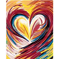 Diamondi - Diamond painting - SPIRIT PAINTED HEART, 40x50 cm, Off canvas on frame - Diamond Painting
