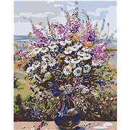 Diamondi - SUMMER FLOWERS IN GLASS VASE, 40x50 cm, without frame and without canvas shut off - Diamond Painting