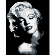 Diamondi - BLACK AND WHITE MARILYN, 40x50 cm, without frame and without canvas shut off - Diamond Painting