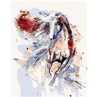 Diamondi - ABSTRACT HORSE RED, 40x50 cm, without frame and without canvas shut off - Diamond Painting