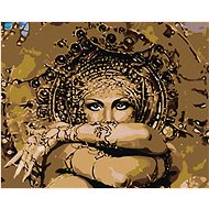 Diamondi - SECRET WOMAN IN THE CIRCLE, 40x50 cm, stretched canvas on frame - Diamond Painting