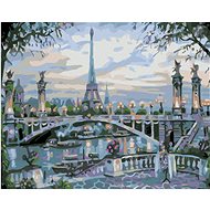 Diamondi - Diamond painting - EIFFEL'S TOWER BEHIND THE BRIDGE - Diamond Painting
