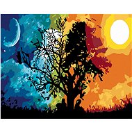 Diamondi - TREE NIGHT AND DAY, 40x50 cm, without frame and without canvas shut off - Diamond Painting