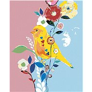 Diamondi - YELLOW DADDY WITH FLOWERS, 40x50 cm, without frame and without canvas shut off - Diamond Painting