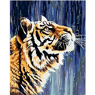 Diamondi - Diamond Painting - TYGR AT THE WATERFALL, 40x50 cm, without frame and without canvas swit - Diamond Painting