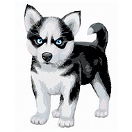 Diamondi - BLUE EYED HUSKIES, 40x50 cm, without frame and without canvas shut off - Diamond Painting