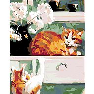 Diamondi - Diamond painting - CATS UNDER THE WINDOW - Diamond Painting