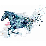 Diamondi - ABSTRACT HORSE BLUE, 40x50 cm, stretched canvas on frame - Diamond Painting