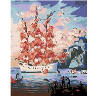 Diamondi - FLOWER BOAT, 40x50 cm, without frame and without canvas shut off - Diamond Painting