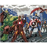 Diamondi - AVENGERS BACK, 40x50 cm, off canvas on frame - Diamond Painting