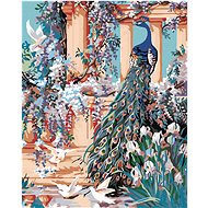 Diamondi - BIRD IN A BLOOMING GARDEN, 40x50 cm, without frame and without canvas shut off - Diamond Painting