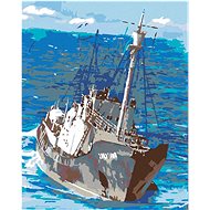 Diamondi - Fishing Boat on the Sea, 40x50 cm, stretched canvas on frame - Diamond Painting