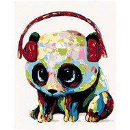 Diamondi - PANDA WITH HEARTS, 40x50 cm, off canvas on frame - Diamond Painting
