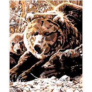 Diamondi - BEARS WITH YOUNG MEN, 40x50 cm, without frame and without canvas shut off - Diamond Painting