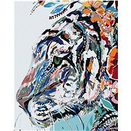 Diamondi - Diamond painting - WHITE TYPE WITH FLOWERS, 40x50 cm, Off canvas on frame - Diamond Painting