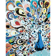 Diamondi - Painted Peacock II, 40x50 cm, stretched canvas on frame - Diamond Painting