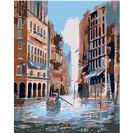 Diamondi - SWIMMING BETWEEN BUILDINGS, 40x50 cm, stretched canvas on frame - Diamond Painting