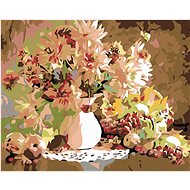 Diamondi - DIVINE FLOWER IN A WHITE VASE, 40x50 cm, stretched canvas on frame - Diamond Painting