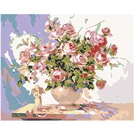 Diamondi - LITTLE ANGEL AND ROSES, 40x50 cm, stretched canvas on frame - Diamond Painting
