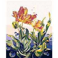 Diamondi - FLOWERS AND BUBBLES, 40x50 cm, without frame and without canvas shut off - Diamond Painting