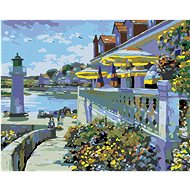 Diamondi - TERRACE AND THE LITTLE MAJAK, 40x50 cm, stretched canvas on frame - Diamond Painting