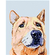 Diamondi - SAD DOG, 40x50 cm, without frame and without canvas shut off - Diamond Painting