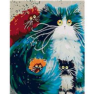 Diamondi - EYED CAT WITH CATS, 40x50 cm, stretched canvas on frame - Diamond Painting