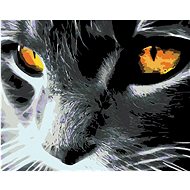 Diamondi - BLACK CAT AND A CLEAR VIEW, 40x50 cm, without frame and without canvas switching off - Diamond Painting