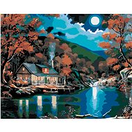 Diamondi - Cottage at the lake, 40x50 cm, without frame and without canvas - Diamond Painting