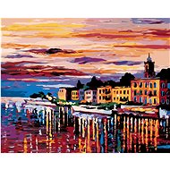 Diamondi - CITY BY THE RIVER, 40x50 cm, stretched canvas on frame - Diamond Painting