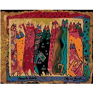 Diamondi - CATS ON A GOLDEN BACKGROUND, 40x50 cm, off canvas on frame - Diamond Painting