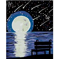 Diamondi - LITTLE DOLL MOON AND PERSEIDS, 40x50 cm, off canvas on frame - Diamond Painting