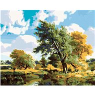 Diamondi - TREES BY THE RIVER, 40x50 cm, off canvas on frame - Diamond Painting