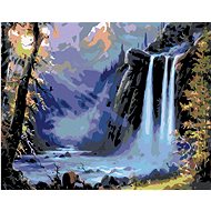 Diamondi - Diamond painting - WATERFALL AT SUNSET - Diamond Painting