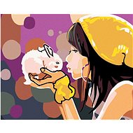 Diamondi - GIRL WITH A KING, 40x50 cm, without frame and without canvas shut off - Diamond Painting