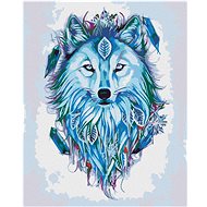 Diamondi - DREAM PAGE WITH A WOLF, 40x50 cm, stretched canvas on frame - Diamond Painting