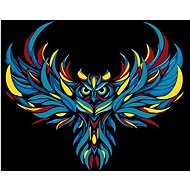 Diamondi - colourFUL FLYING OWL, 40x50 cm, without frame and without canvas shut off - Diamond Painting