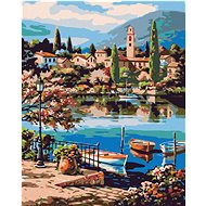 Diamondi - VESLICE ON A MOUNTAIN LAKE, 40x50 cm, without frame and without canvas shut off - Diamond Painting