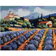 Diamondi - BUILDING AND LEVANDULA ROPE, 40x50 cm, without frame and without canvas shut off - Diamond Painting