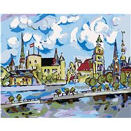 Diamondi - ROAD TO THE CITY, 40x50 cm, stretched canvas on frame - Diamond Painting