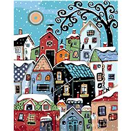 Diamondi - colourFUL HOUSES IN WINTER, 40x50 cm, without frame and without canvas shut off - Diamond Painting