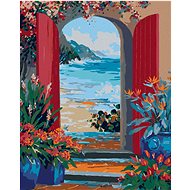 Diamondi - FROM THE GARDEN TO THE BEACH, 40x50 cm, stretched canvas on frame - Diamond Painting