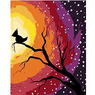 Diamondi - BIRD ON A TOWER AND NIGHT SKY, 40x50 cm, without frame and without canvas shut off - Diamond Painting