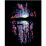 Diamondi - DARK NIGHT AT THE LAKE, 40x50 cm, stretched canvas on frame - Diamond Painting